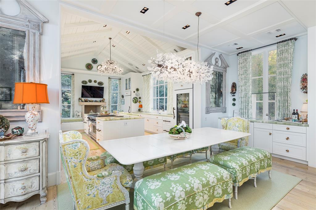 13230 Miller Road Azle, TX 76020 - Photo 5 of 37 a living room with dining table and a fireplace