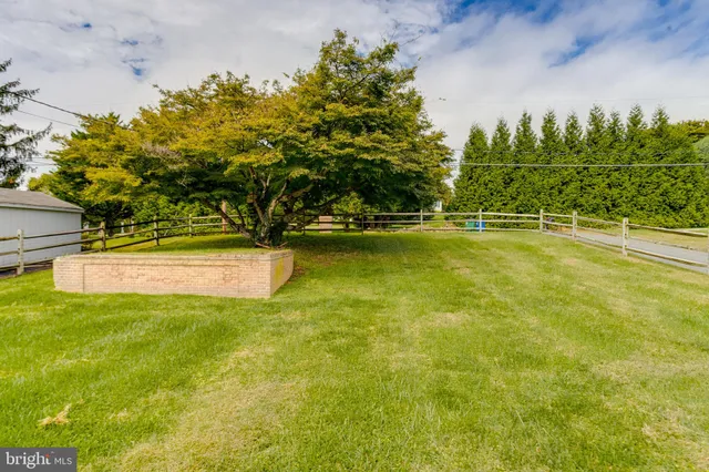 a view of a swimming pool with a yard