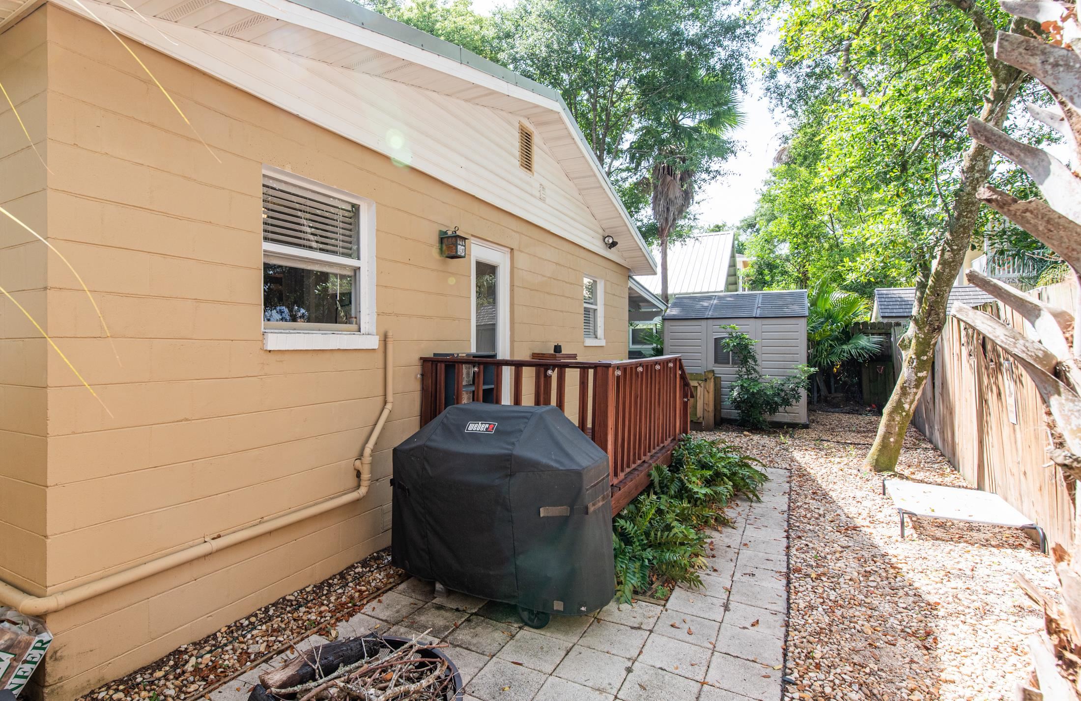 132 Oneida Street St. Augustine, FL 32084 - Photo 31 of 36 a view of a backyard with sitting area
