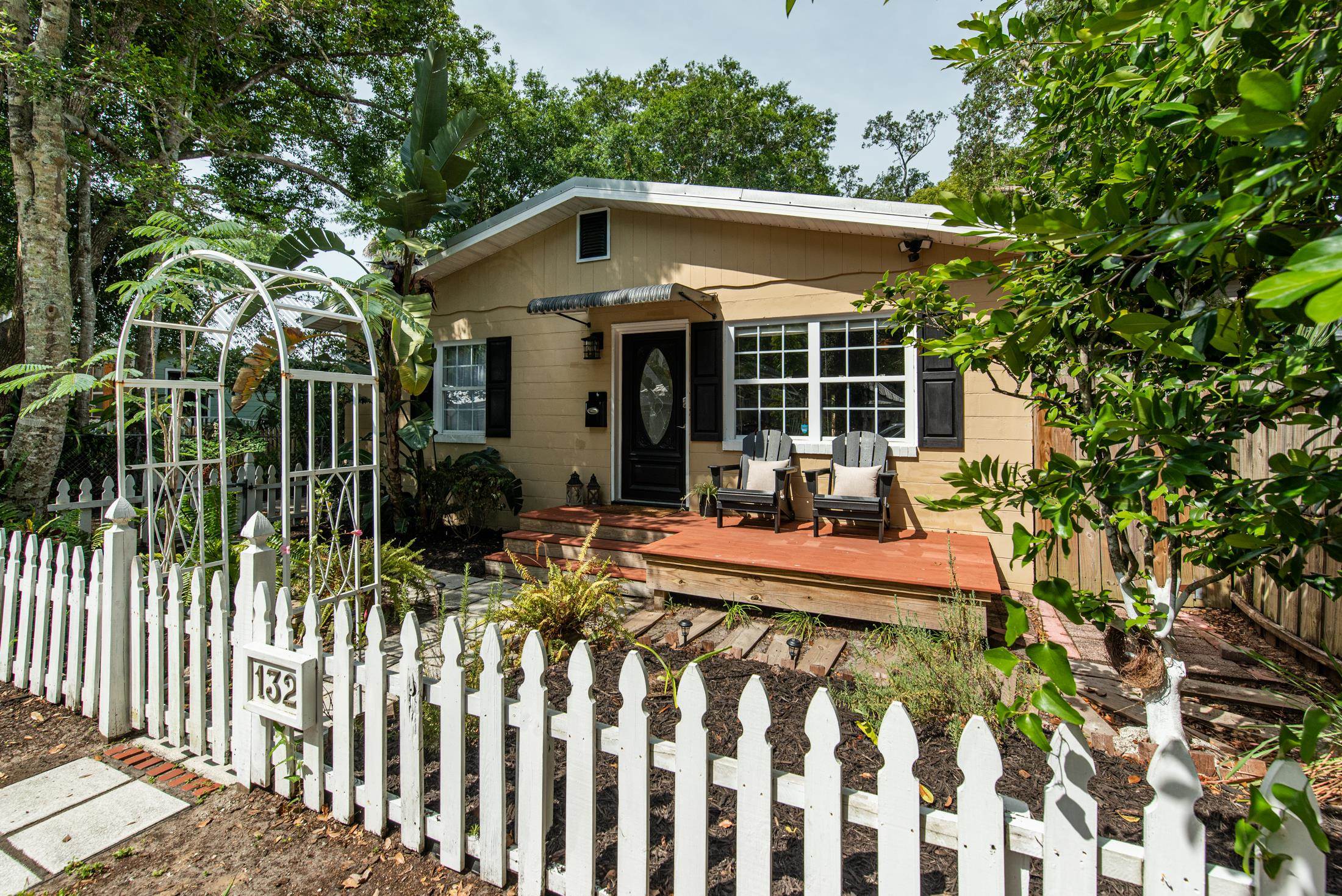132 Oneida Street St. Augustine, FL 32084 - Photo 33 of 36 a view of a house with porch and furniture