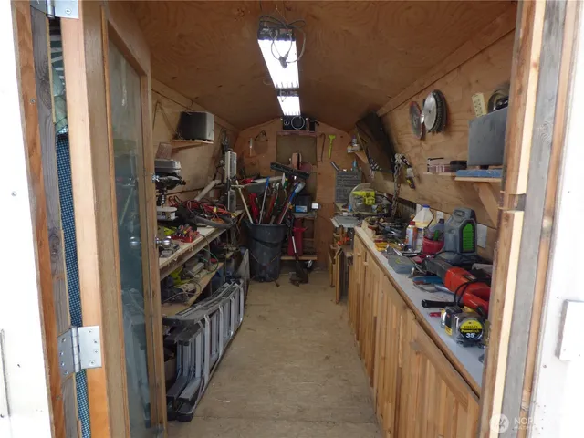 a view of a backyard