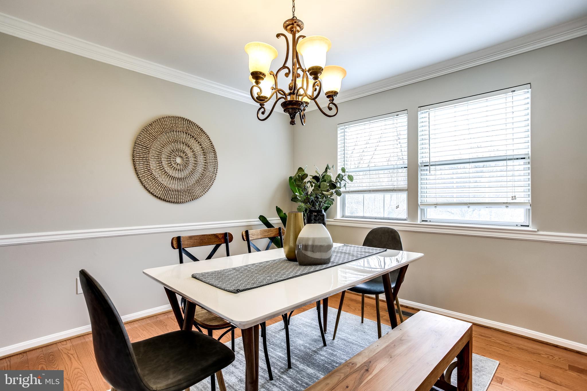 14212 Twig Road Silver Spring, MD 20905 - Photo 5 of 36 Dining Room w/ Crown Molding & Chair Rail