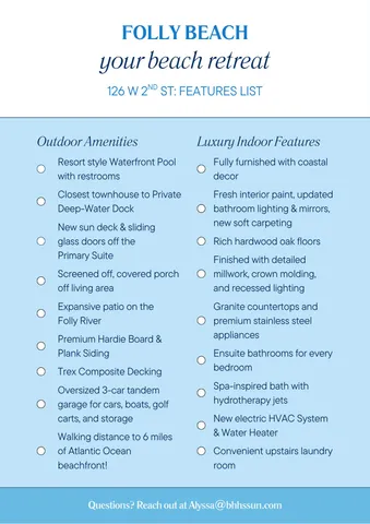 $999,000 | 126 West 2nd Street, Folly Beach, SC 29439