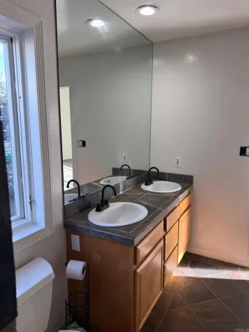 a bathroom with a sink and a toilet
