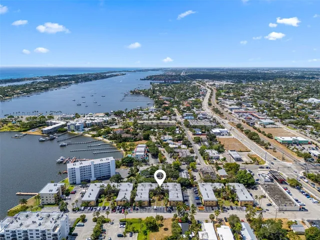 an aerial view of multiple house