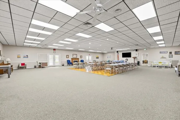 a view of kitchen and natural light