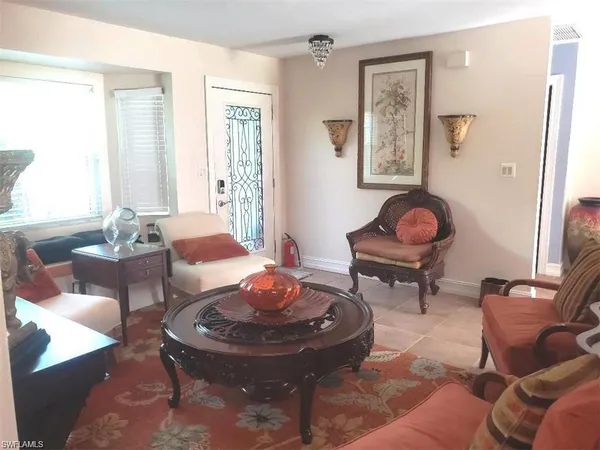 a room with furniture and a table
