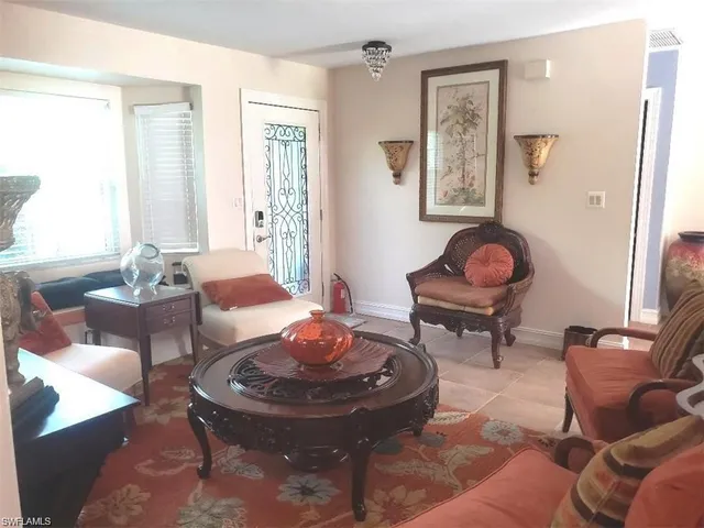 a room with furniture and a table