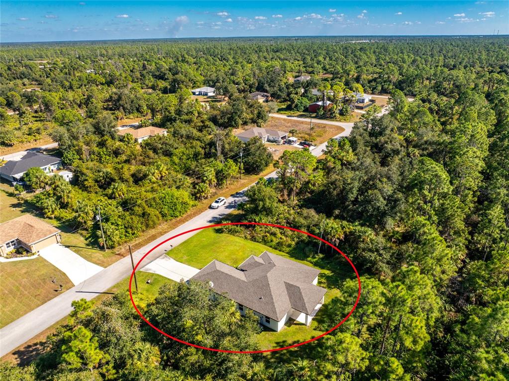 6397 Filbert Street North Port, FL 34288 - Photo 66 of 71 an aerial view of a residential houses with outdoor space and swimming pool