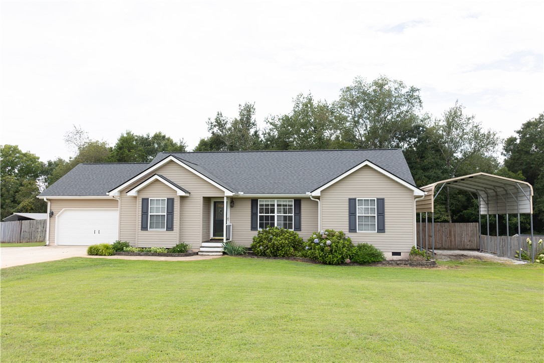 439 Chetola Road Seneca, SC 29672 - Photo 1 of 28 A well-maintained lawn surrounds this charming single-story home featuring vinyl siding and black shutters.