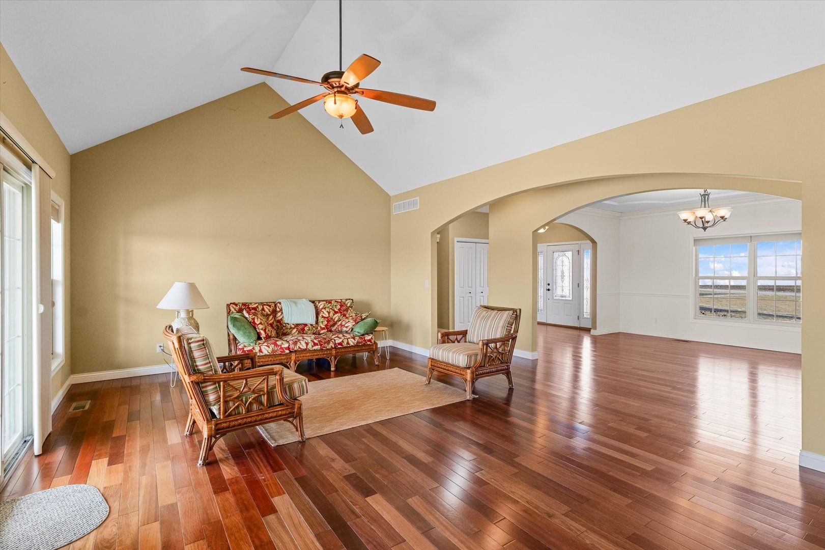 2595 500 East Mahomet, IL 61853 - Photo 21 of 84 a living room with furniture and a wooden floor