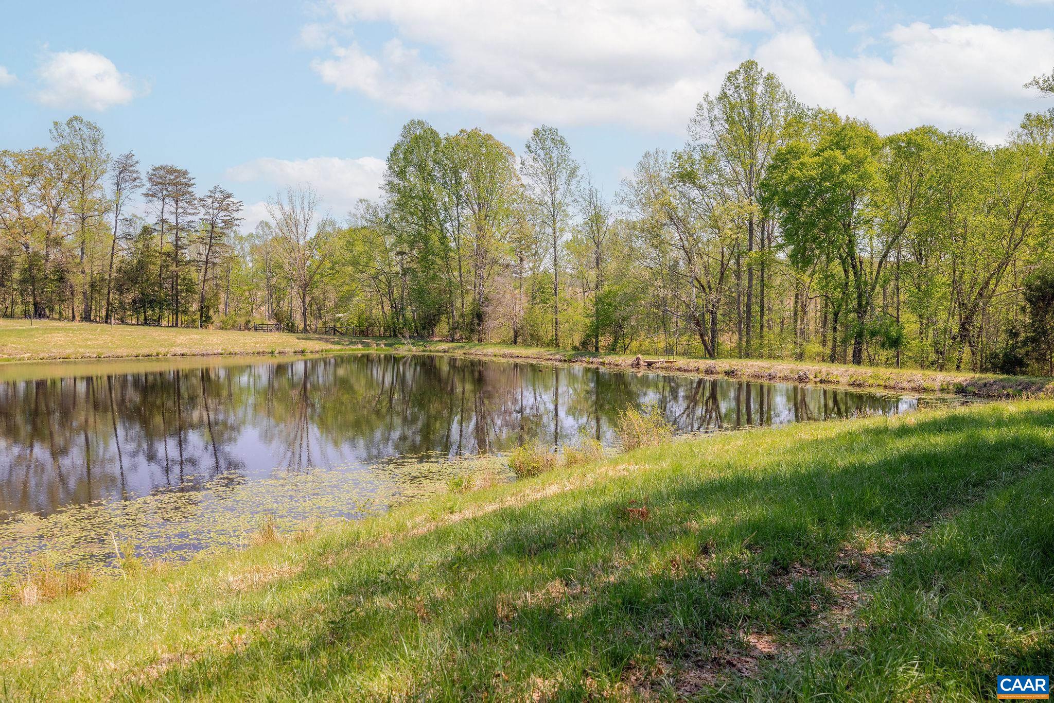 Tbd Cedar Plains Road Sandy Hook, VA 23153 - Photo 22 of 55 a view of a lake with a big yard and large trees