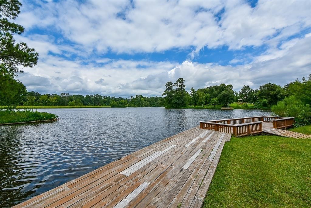 a lake within the community