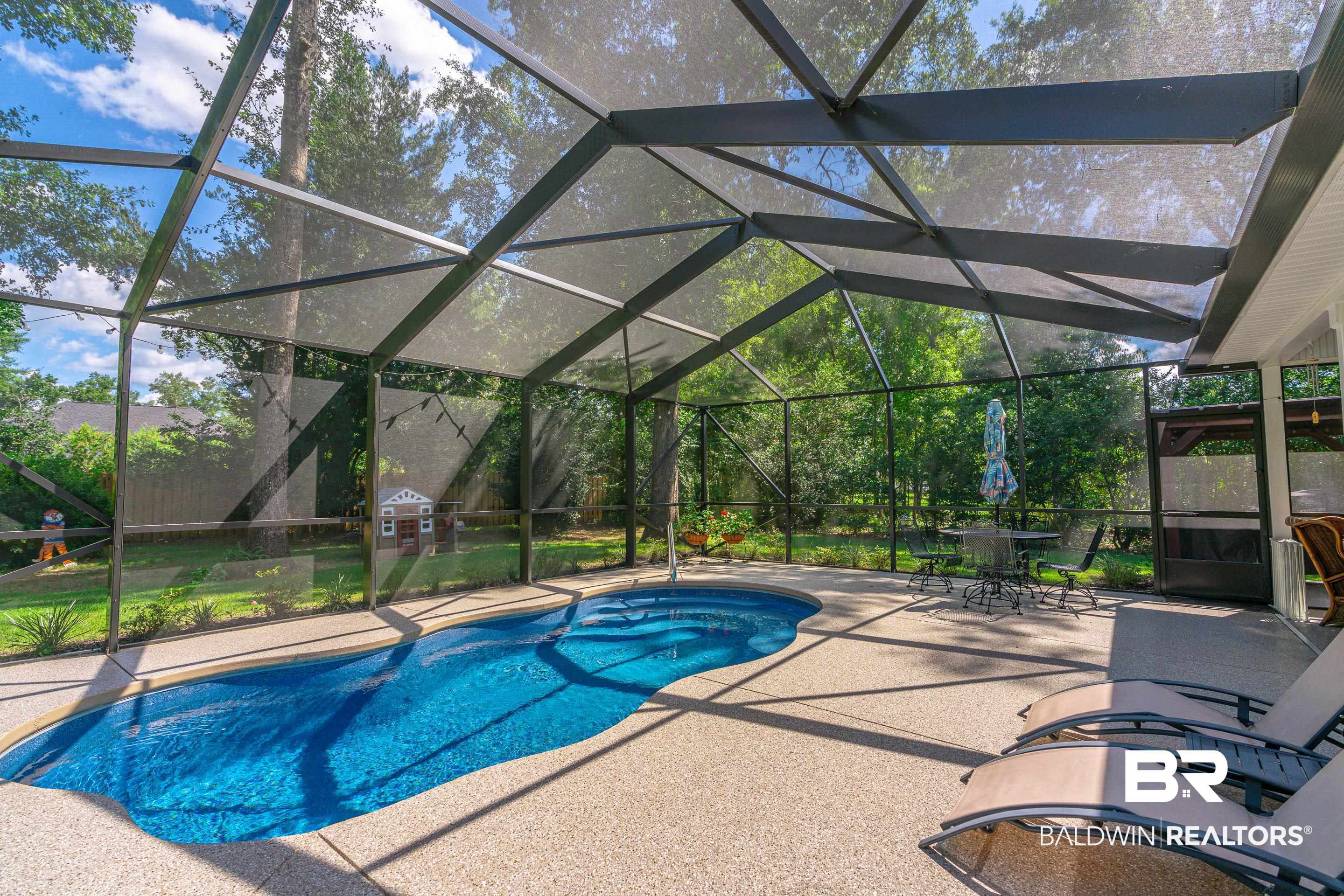 302 Bristol Way Foley, AL 36535 - Photo 29 of 51 View of pool featuring a patio and a lanai