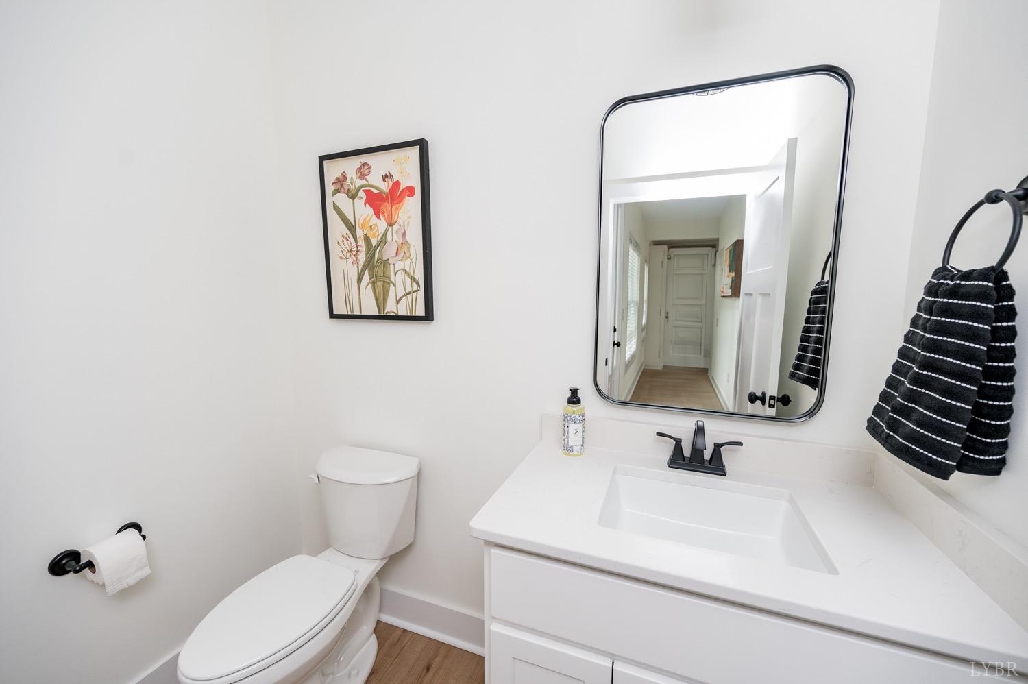 574 Leesville Road Lynchburg, VA 24502 - Photo 23 of 54 a bathroom with a sink a toilet and mirror