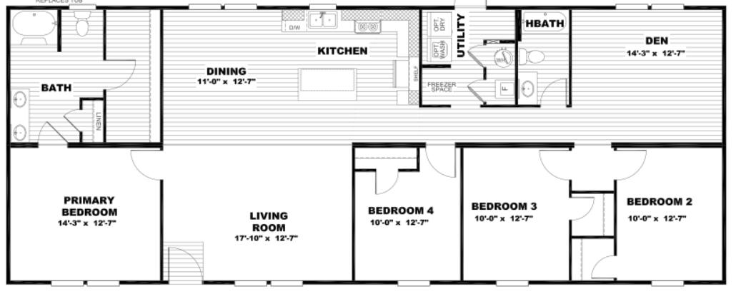380 Dike Road Bonneau, SC 29431 - Photo 16 of 16 4 bedroom 2 bath floor plan