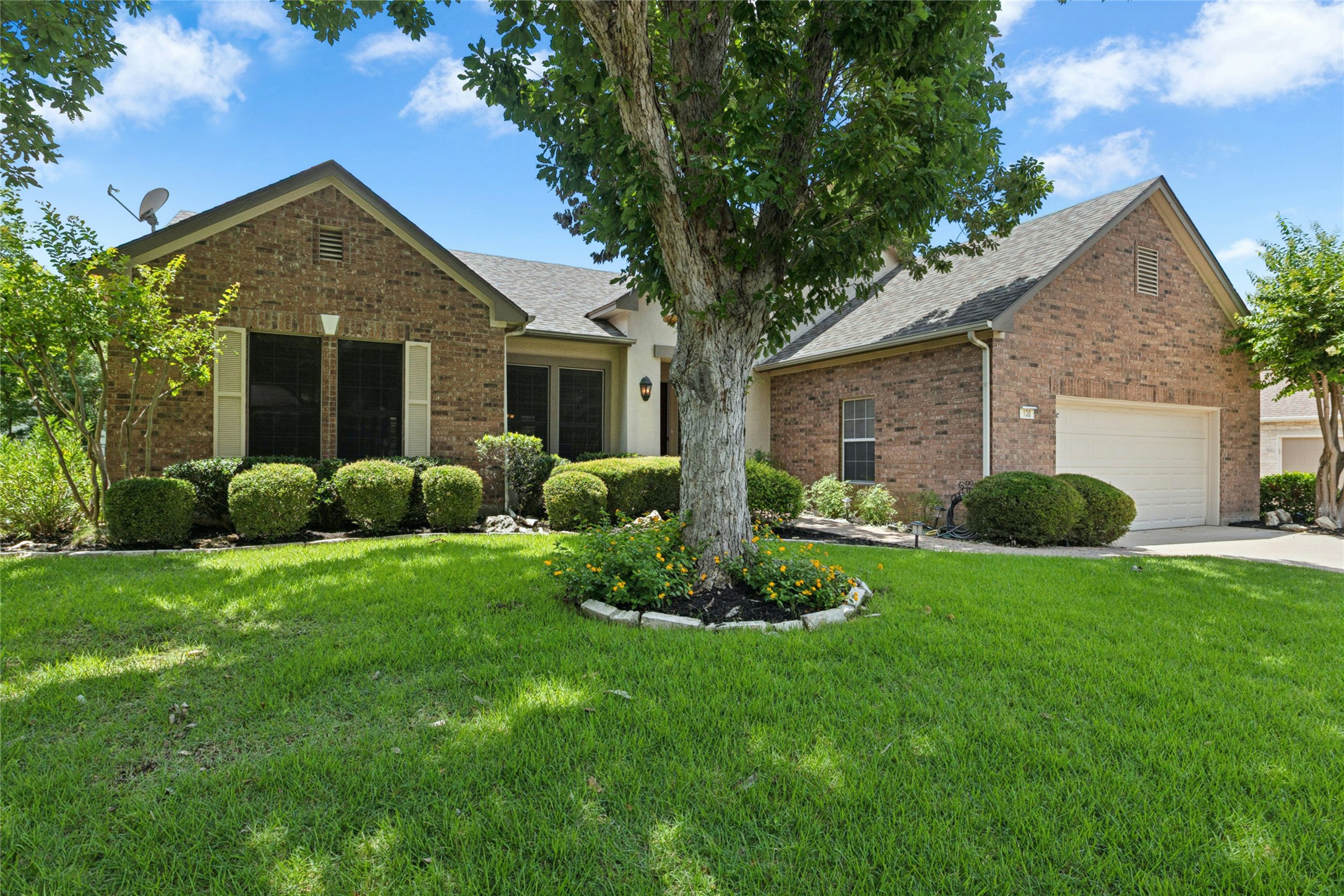138 Running Water Street Georgetown, TX 78633 - Photo 1 of 36 A charming brick and stucco exterior and mature landscaping create outstanding curb appeal, while the impressive 8-foot entry door and 10-foot ceilings and a freshly repainted interior provide a bright and welcoming first impression.