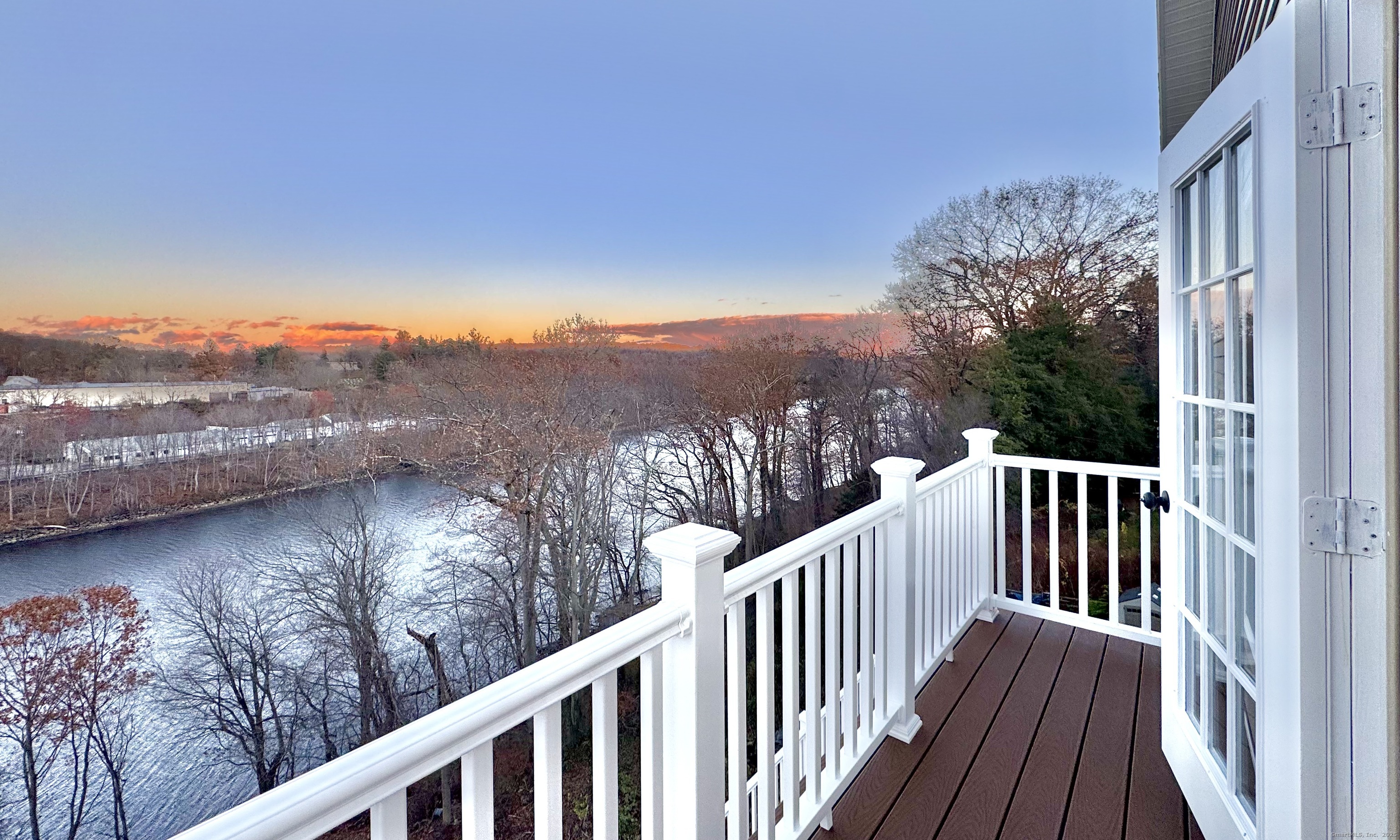 a view of a yard from balcony