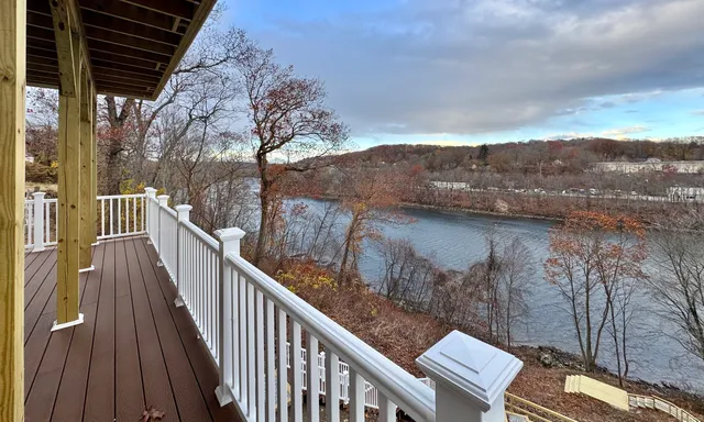 a view of a terrace with a yard