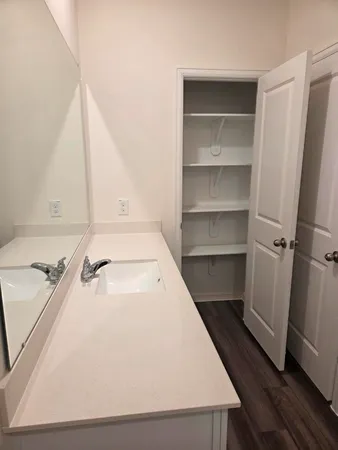 a close view of closet