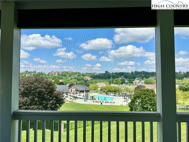 a view of a city from a balcony