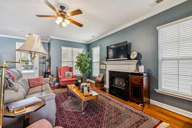 a view of backyard with green space