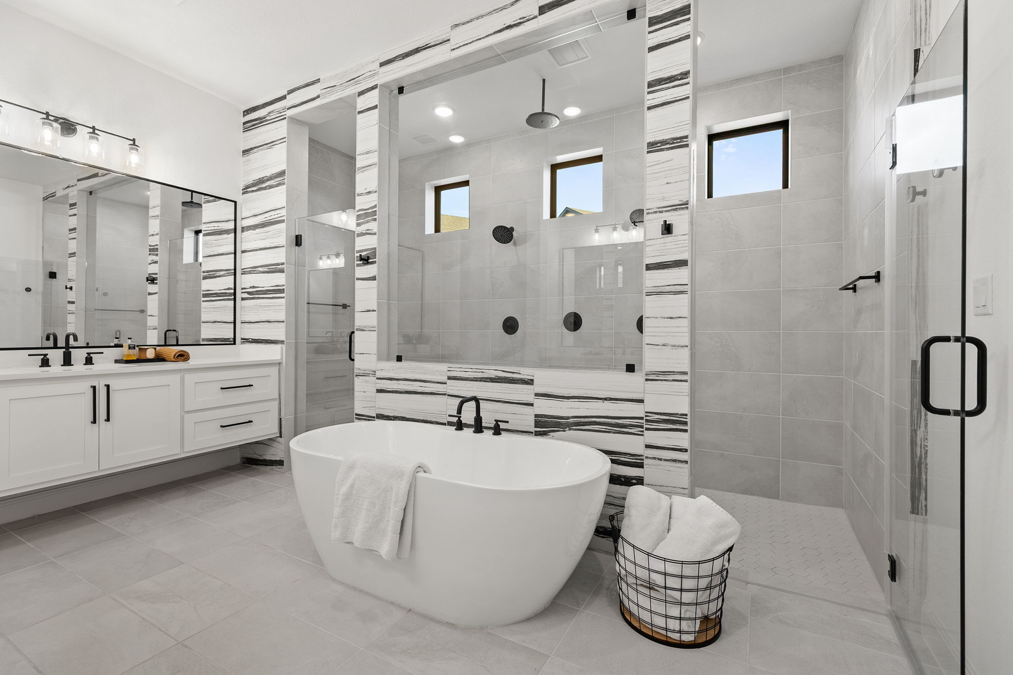 439 Wellborn Road Liberty Hill, TX 78642 - Photo 19 of 40 Large primary walk in shower and soaking tub