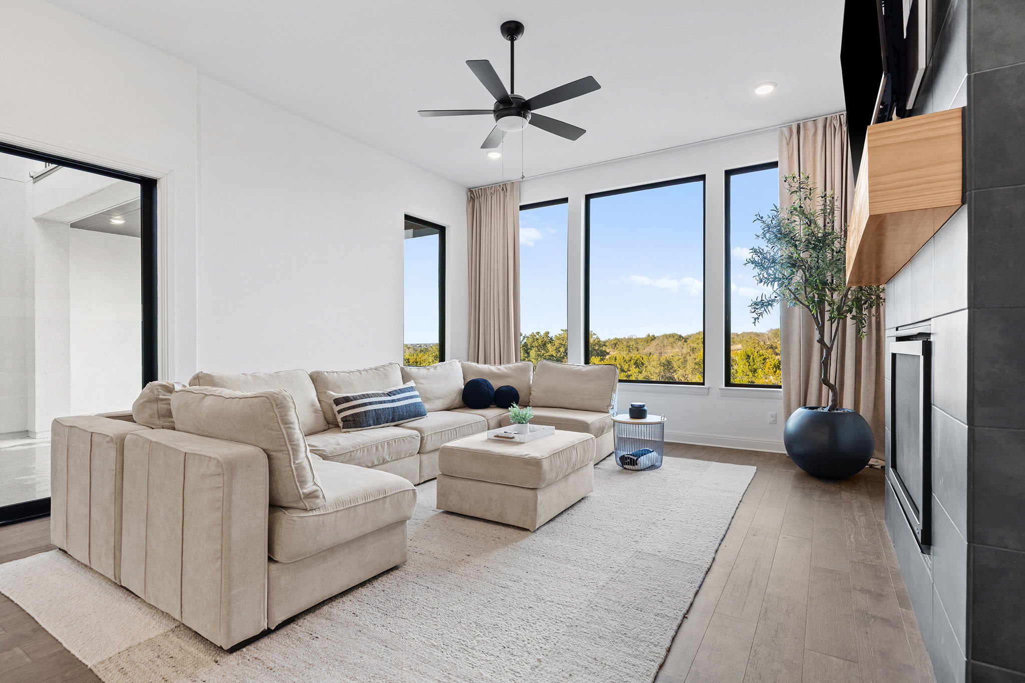 439 Wellborn Road Liberty Hill, TX 78642 - Photo 38 of 40 Open floorplan living room with panoramic views