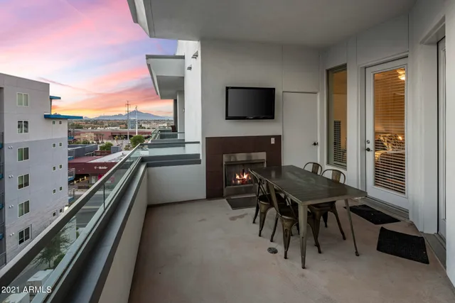 a outdoor space with furniture