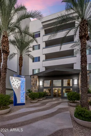 a front view of a building