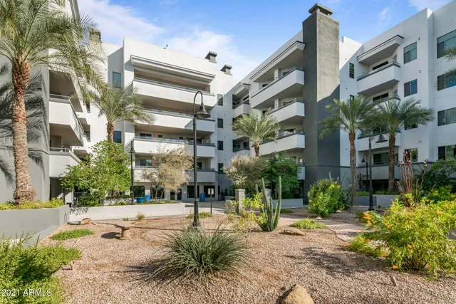 a front view of a building