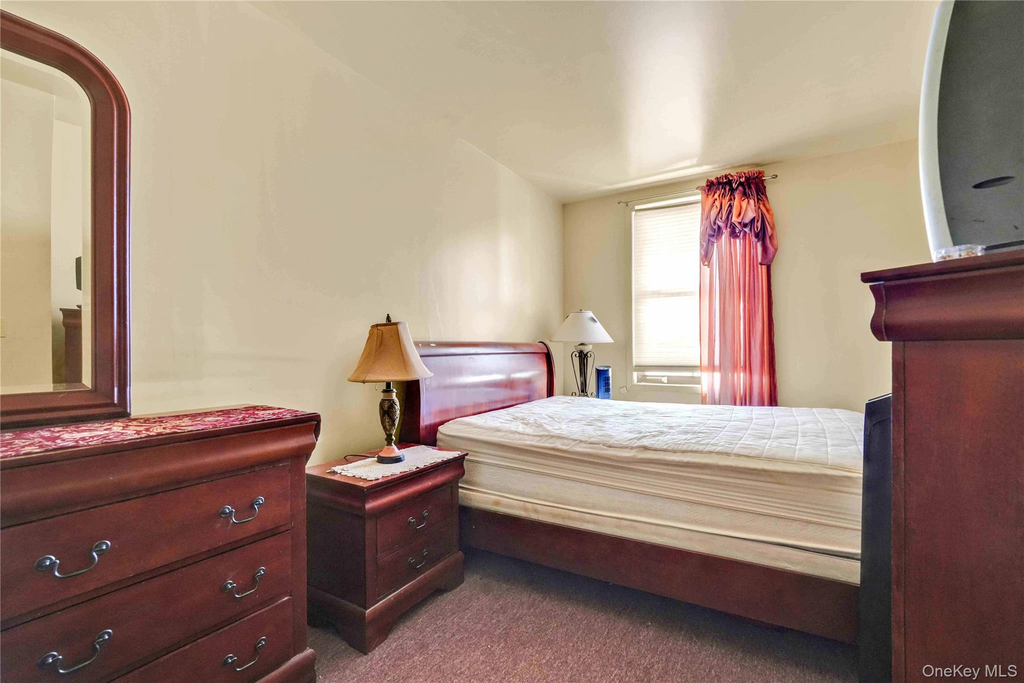 49 Hull Street Brooklyn, NY 11233 - Photo 14 of 31 a bedroom with a bed and a flat screen tv