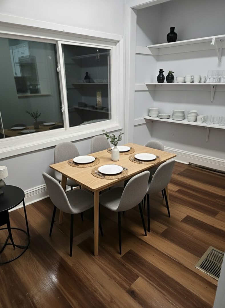 6229 South Bishop Street, Unit 1 Chicago, IL 60636 - Photo 11 of 17 a kitchen with a table and chairs in it