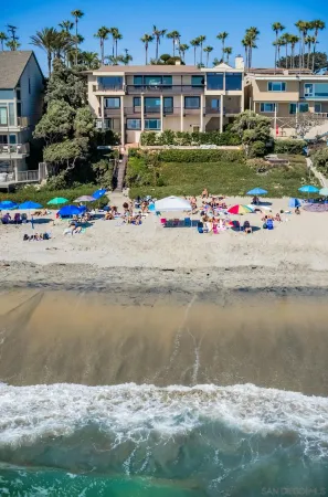 a view of an ocean and beach