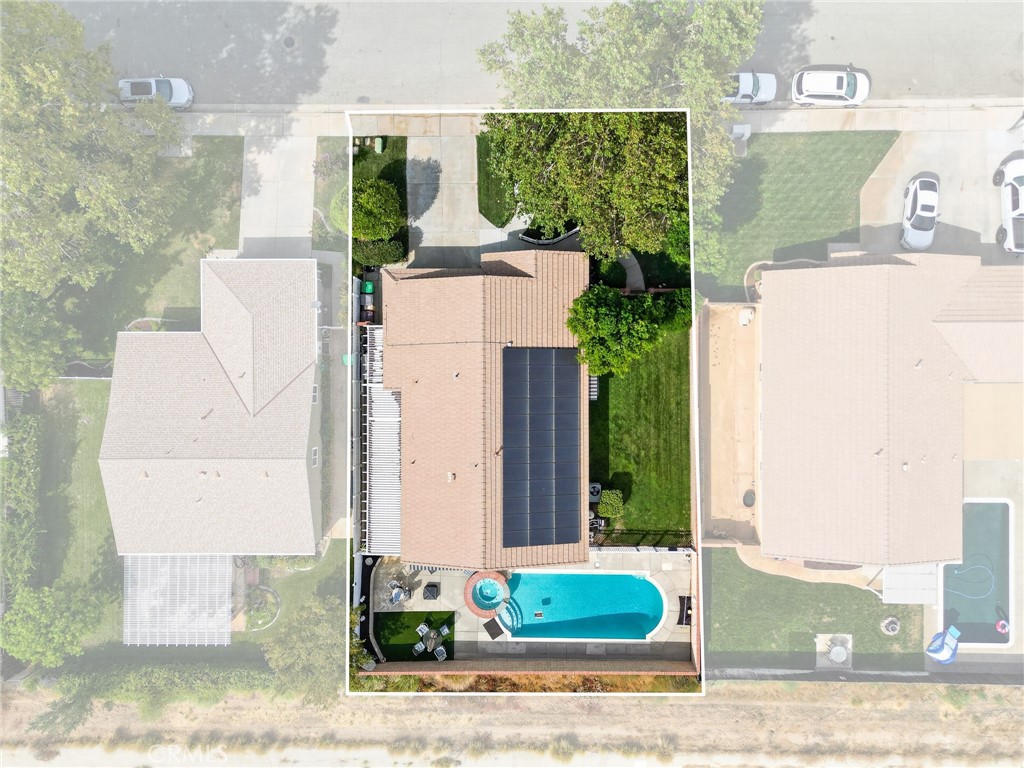 4994 Spring View Drive Banning, CA 92220 - Photo 46 of 46 Aerial Overhead (Solar Panels!)