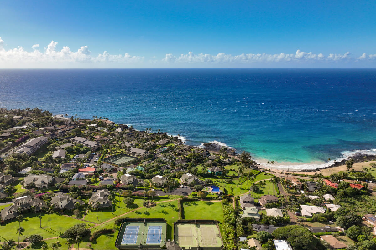 2371 Ho'ohu Road, Unit 801 Koloa, HI 96756 - Photo 27 of 28 a view of a city with lots of green space