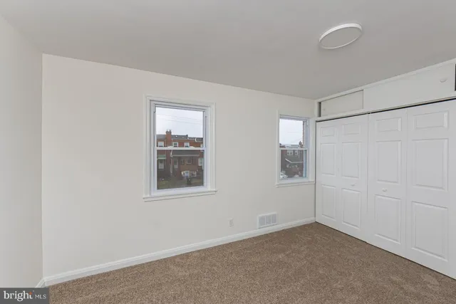 an empty room with a window