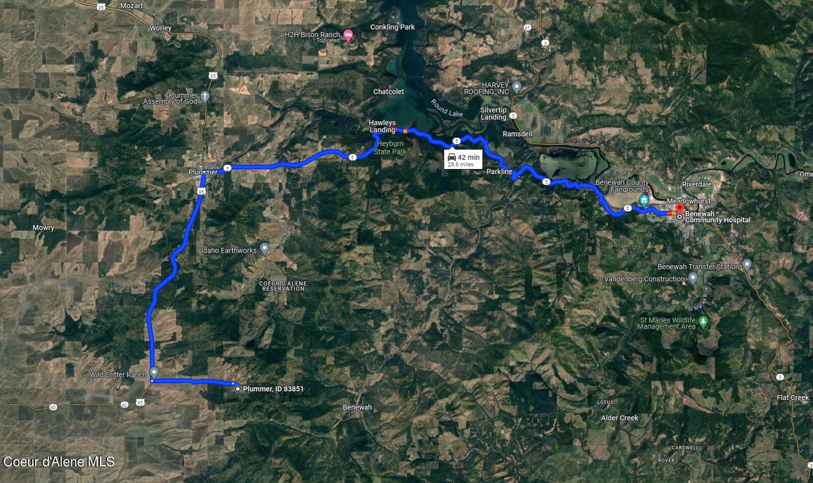 Nna Windfall Pass Road St. Maries, ID 83861 - Photo 29 of 30 distance to Benewah Community Hospital