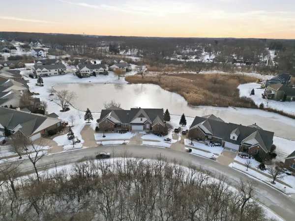 a view of a lake with outdoor space
