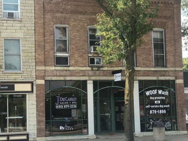 a front view of a building with entryway