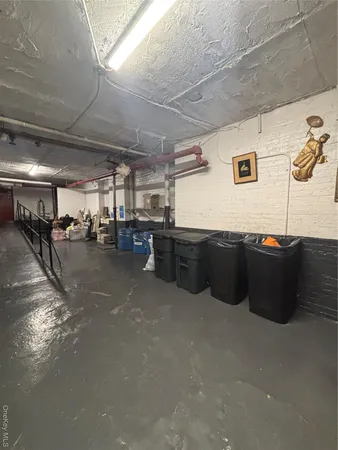 a view of a car in garage