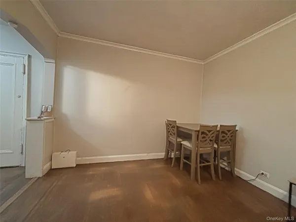 an empty room with a workbench