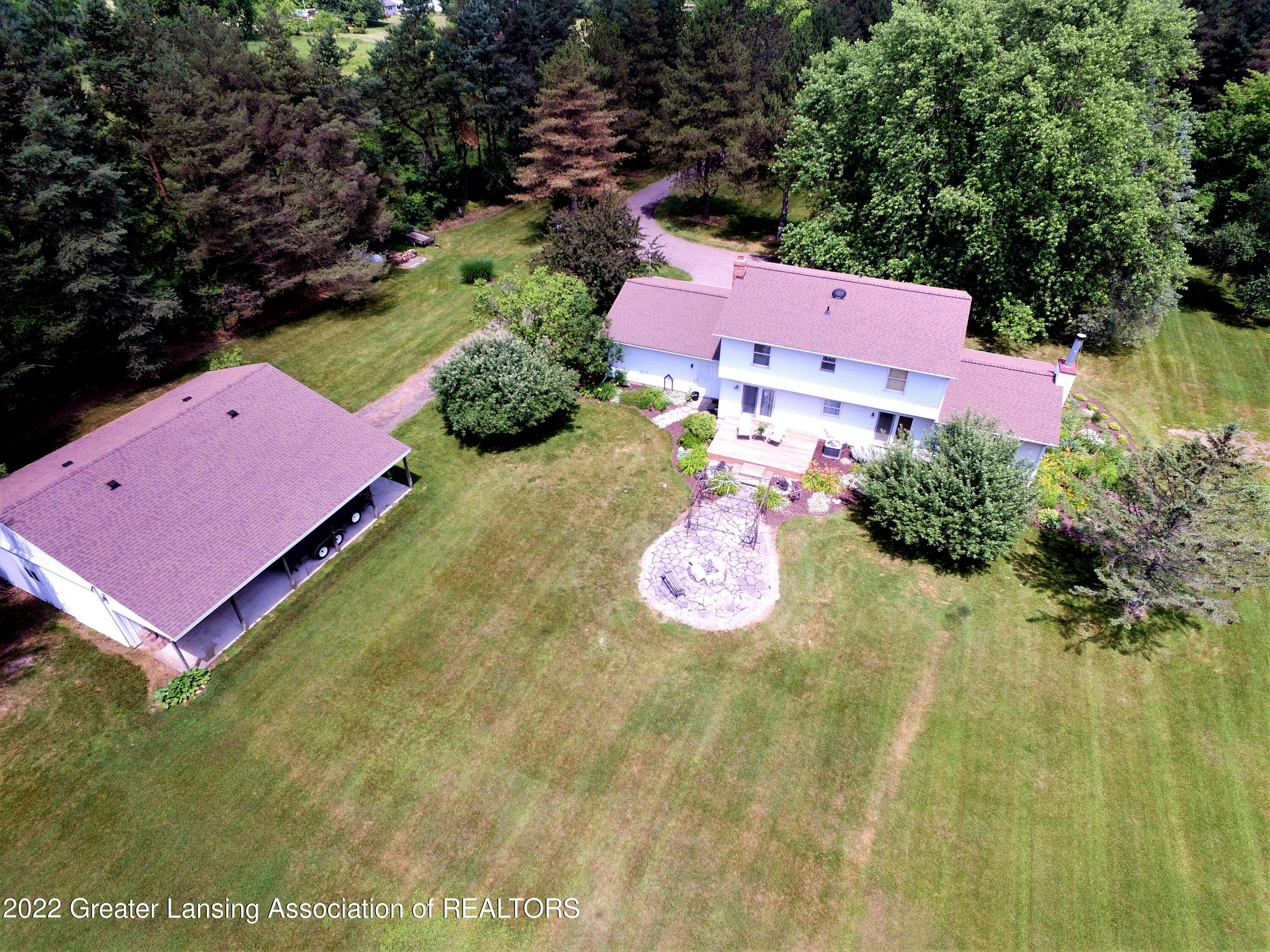 3378 North Michigan Road Dimondale, MI 48821 - Photo 48 of 52 48 Aerial Back Yard