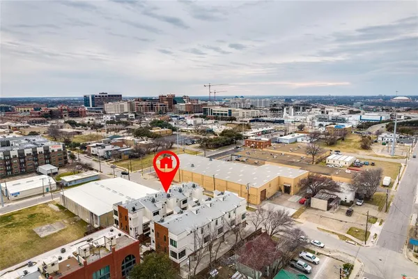 an aerial view of a city