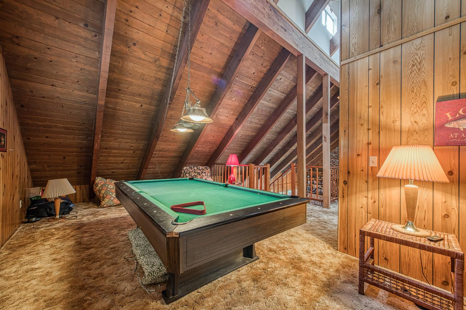 42303 Hanging Branch Road Shaver Lake, CA 93664 - Photo 28 of 39 a room with pool table and window