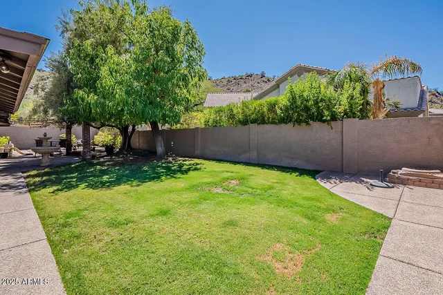 a view of a backyard with a garden