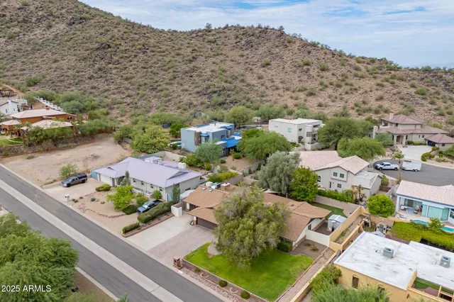 an aerial view of a city