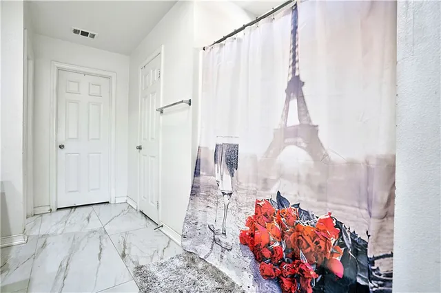 aerial view of a house with swimming pool