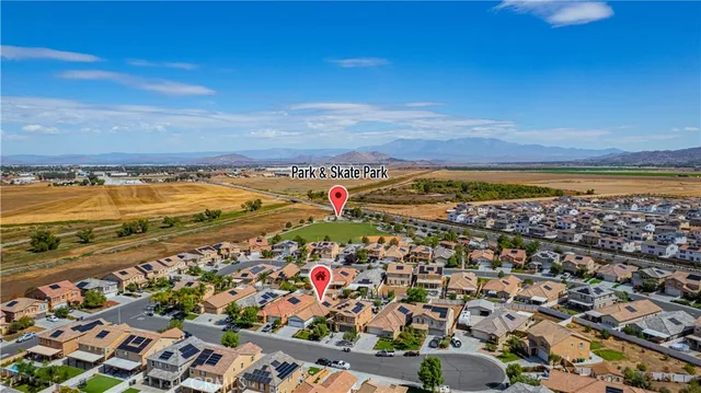 an aerial view of a city