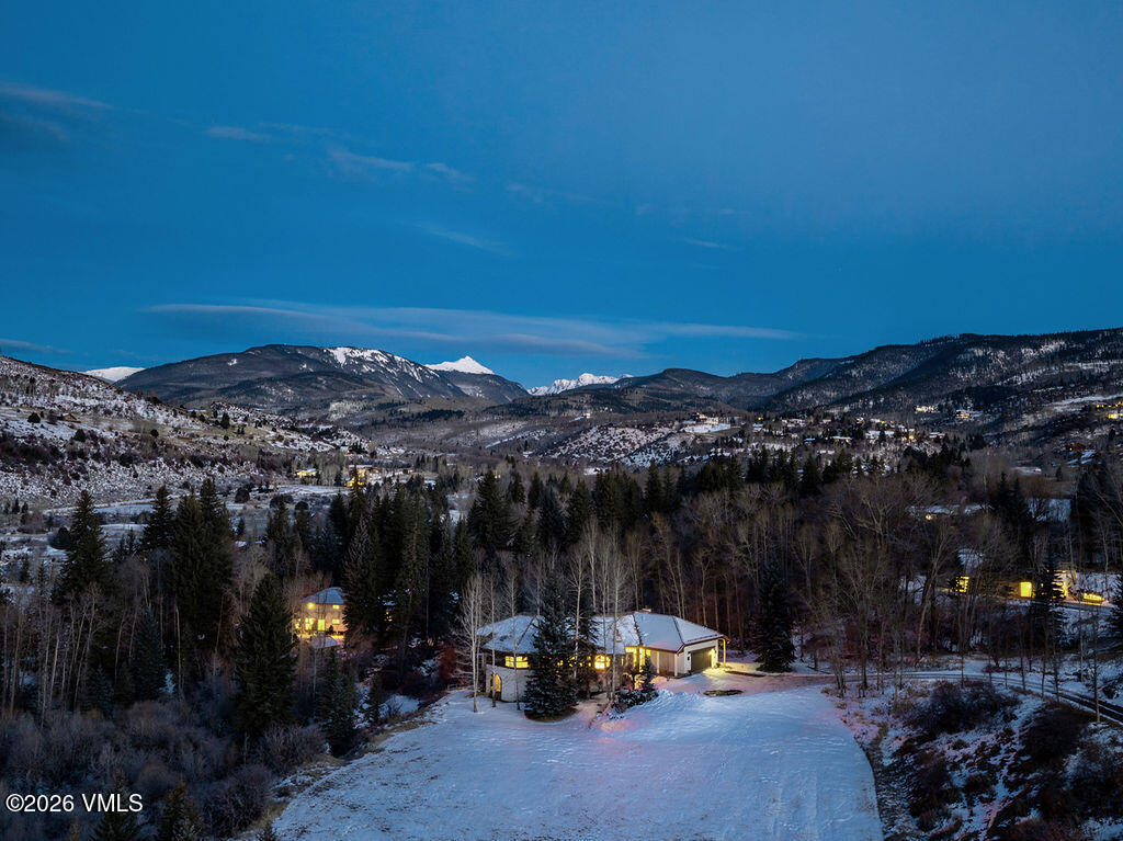 198 Meadow Road Edwards, CO 81632 - Photo 30 of 54 2601_190_meadow_rd_aerial_a_twilight